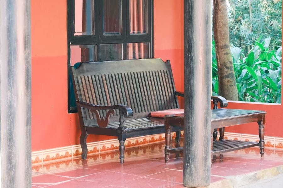 Photo outdoor balcony stool