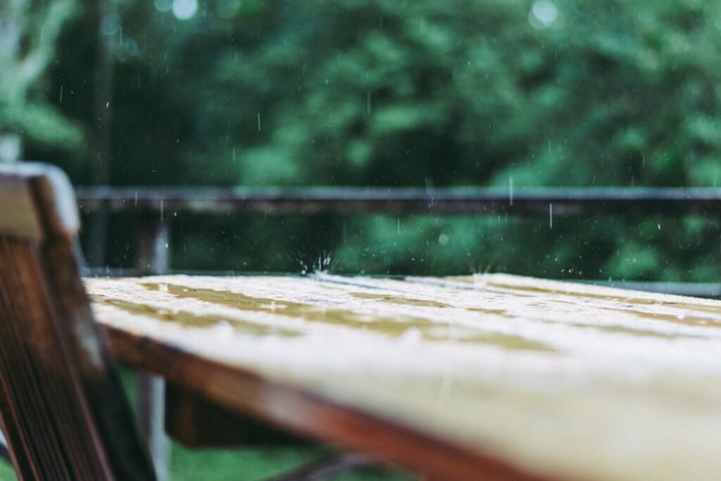 Photo waterproof outdoor furniture