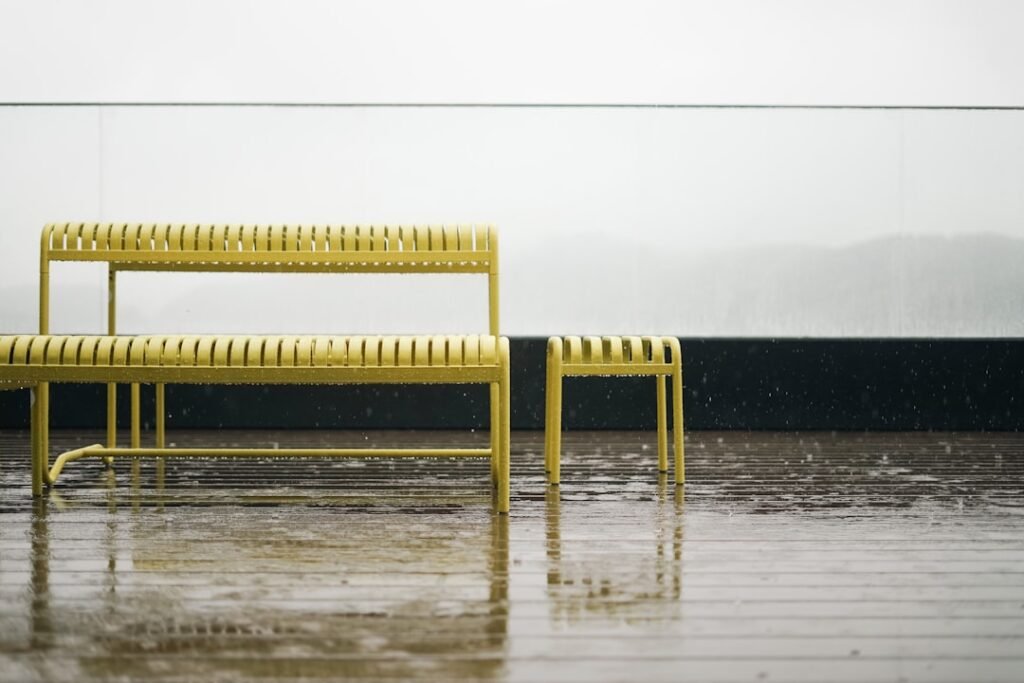 Photo waterproof outdoor furniture