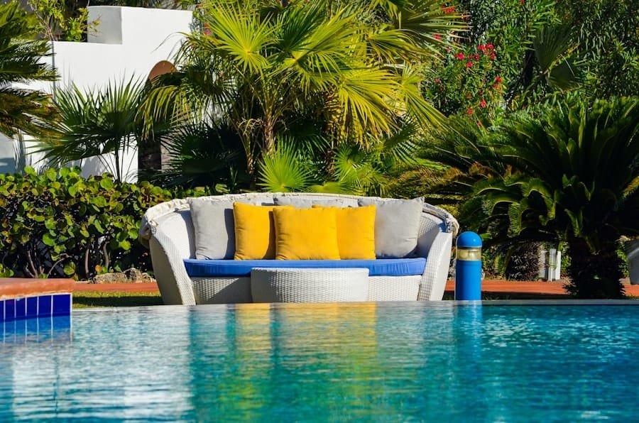 Poolside Furniture Setup